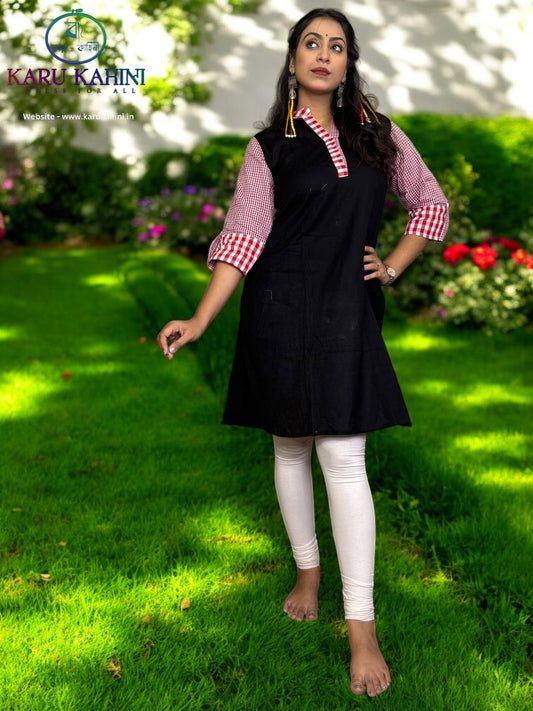 Formal Khadi with Gamcha - Kurti