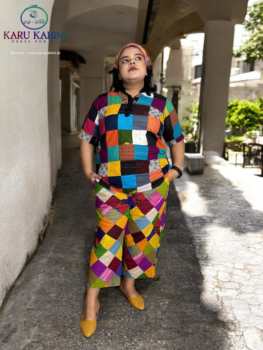 Bayul patch Top Pant Set